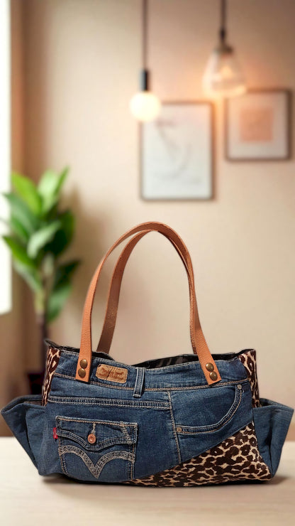 Tote Denim Print