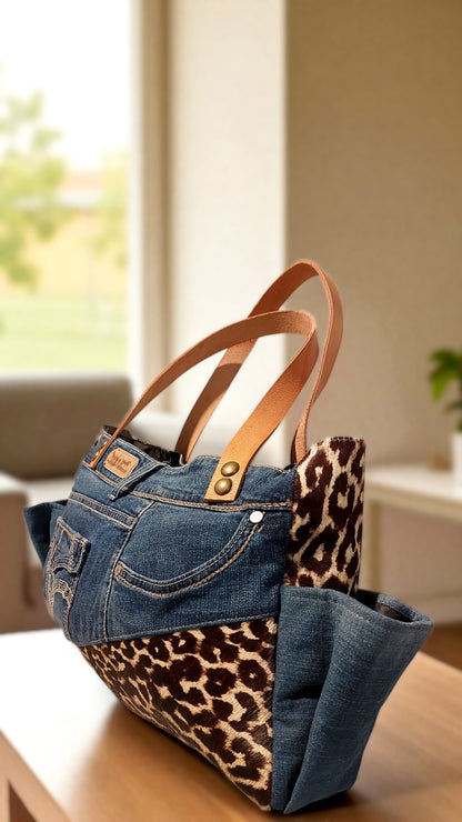 Tote Denim Print