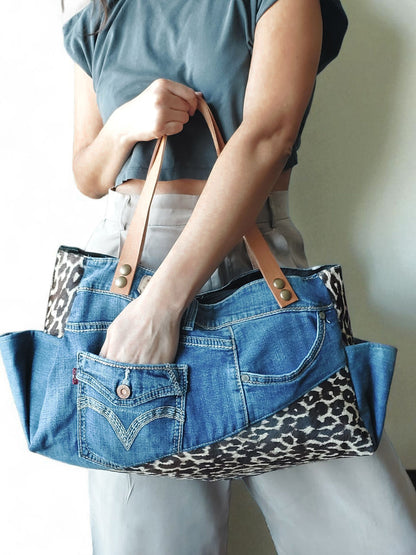 Tote Denim Print