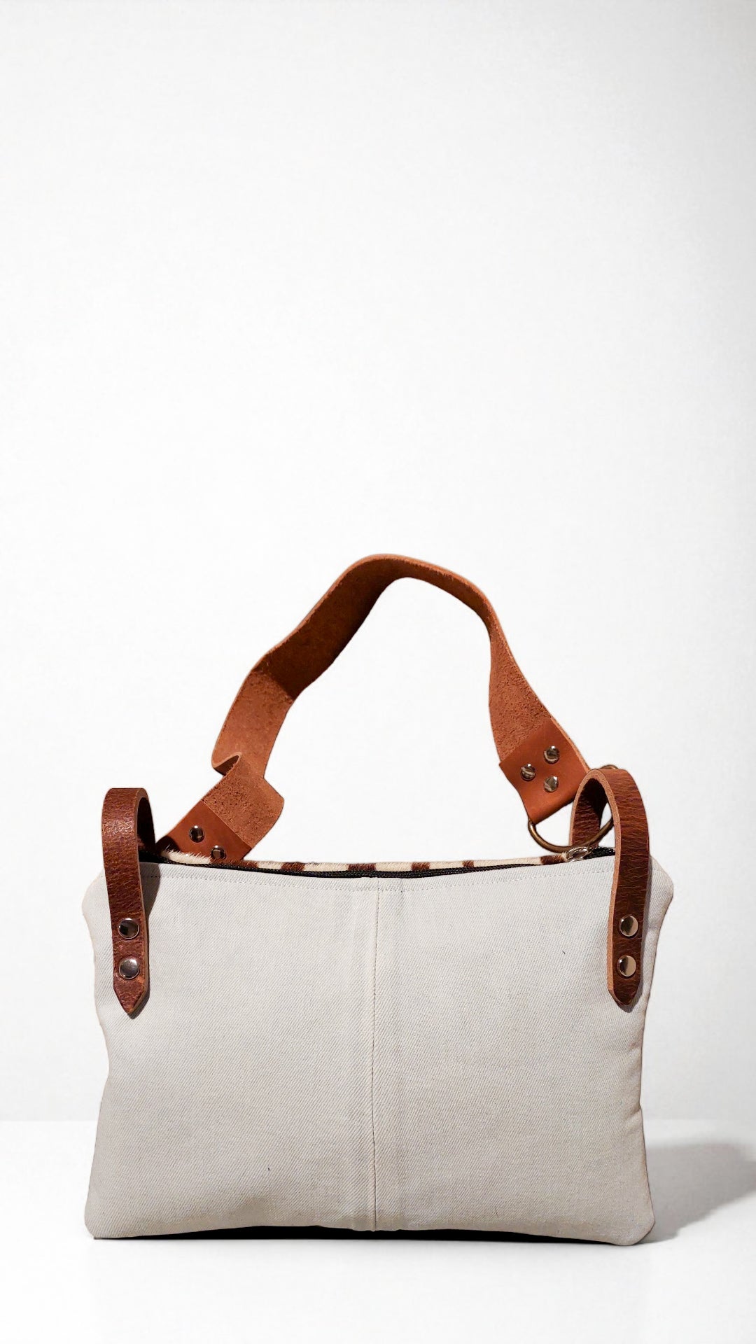 Clutch Cuero Cow Denim