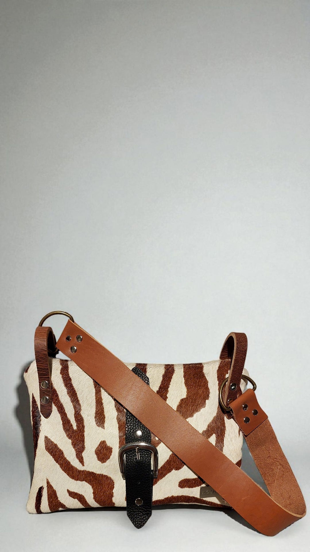 Clutch Cuero Cow Denim