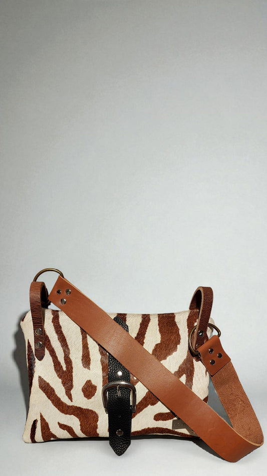 Clutch Cuero Cow Denim