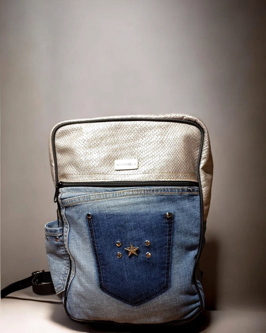 Mini mochila denim