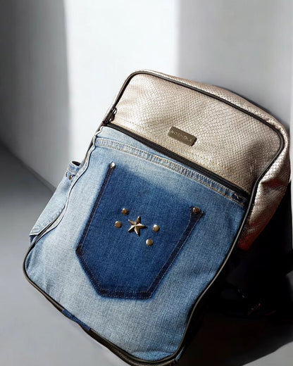Mini mochila denim