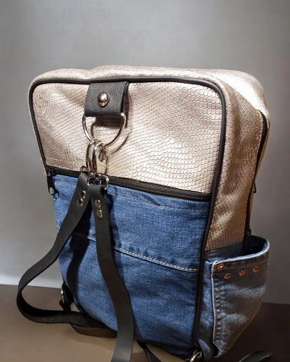 Mini mochila denim