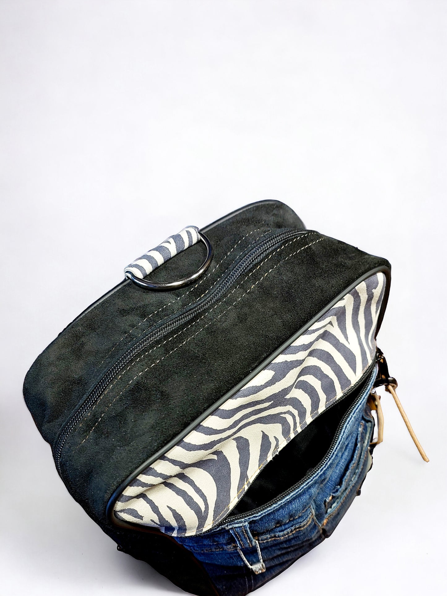 Mini Mochila Cebra Denim