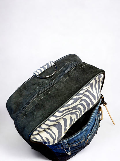 Mini Mochila Cebra Denim