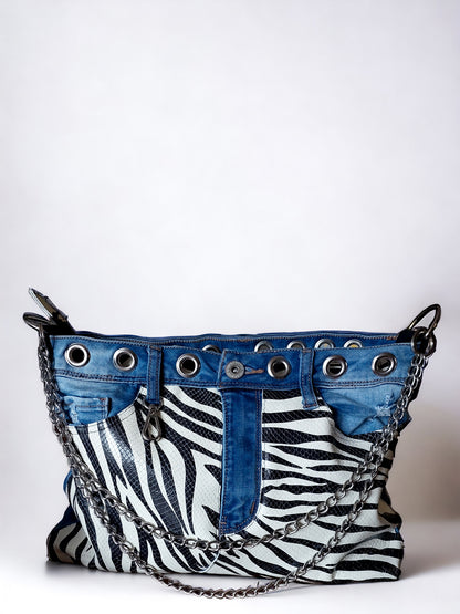 Bolso Toscano Cuero Cebra