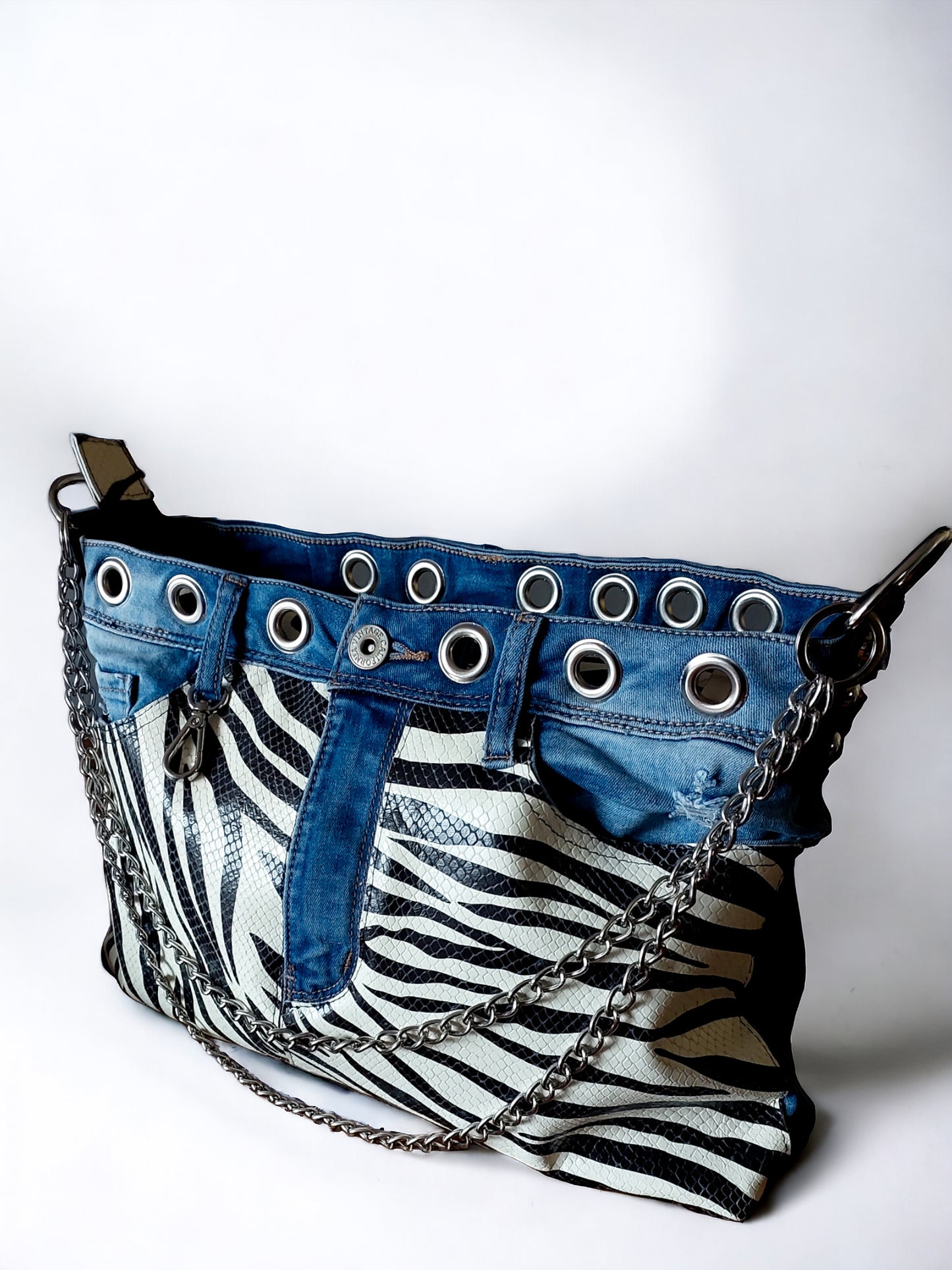 Bolso Toscano Cuero Cebra