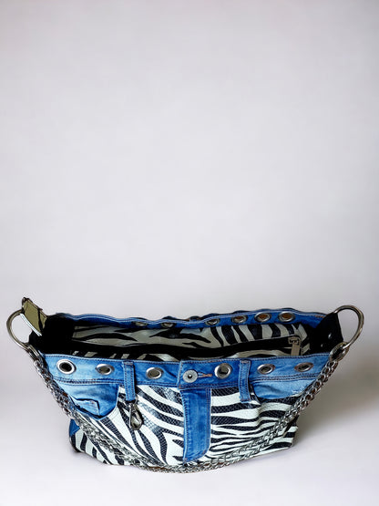 Bolso Toscano Cuero Cebra