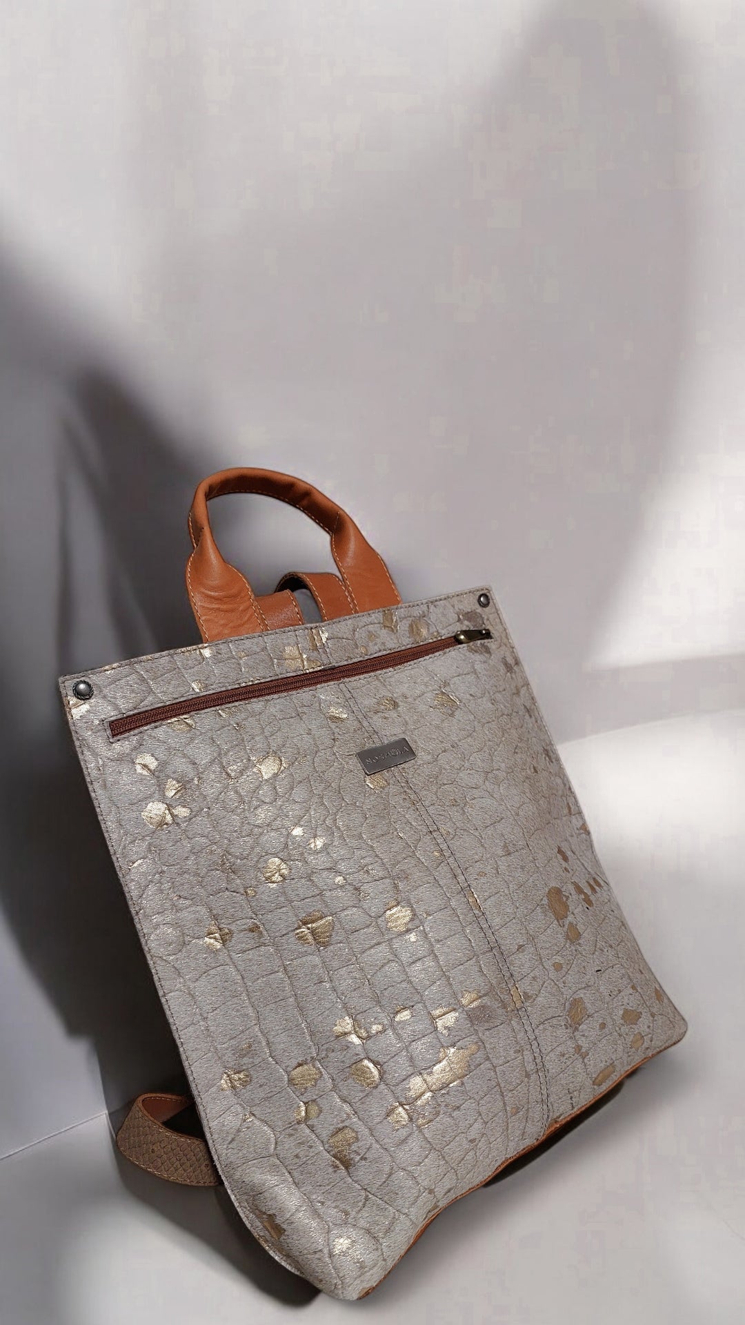 Mochila Florencia Nude Cuero
