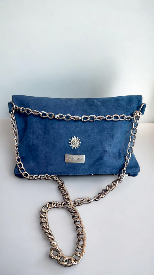 Clutch Cuero Queen Blue