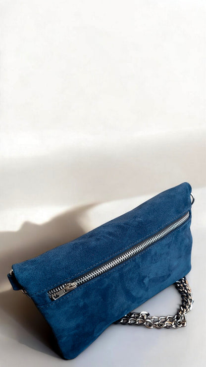 Clutch Cuero Queen Blue