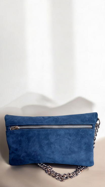 Clutch Cuero Queen Blue