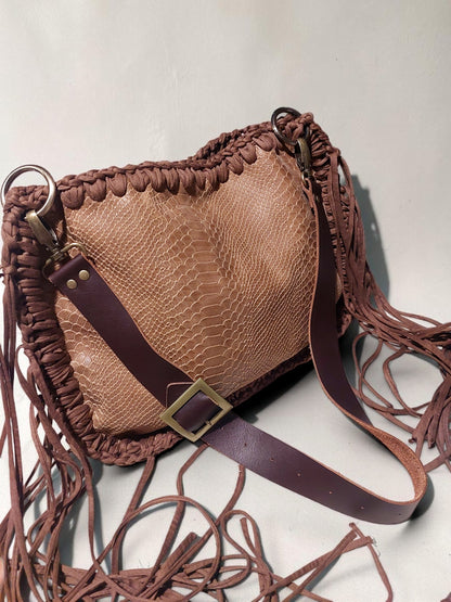 Bag Boho Cuero Brown