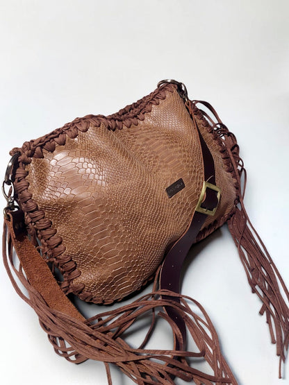 Bag Boho Cuero Brown